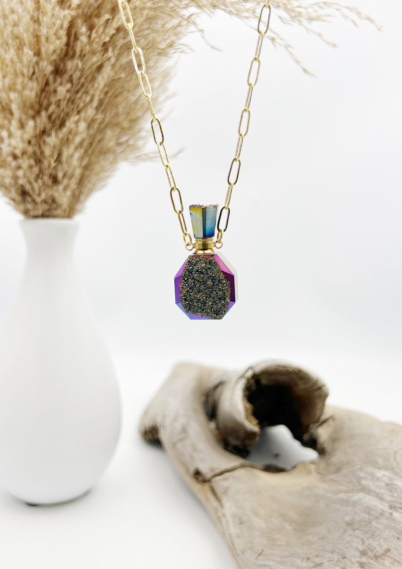 Druzy Quartz Vial