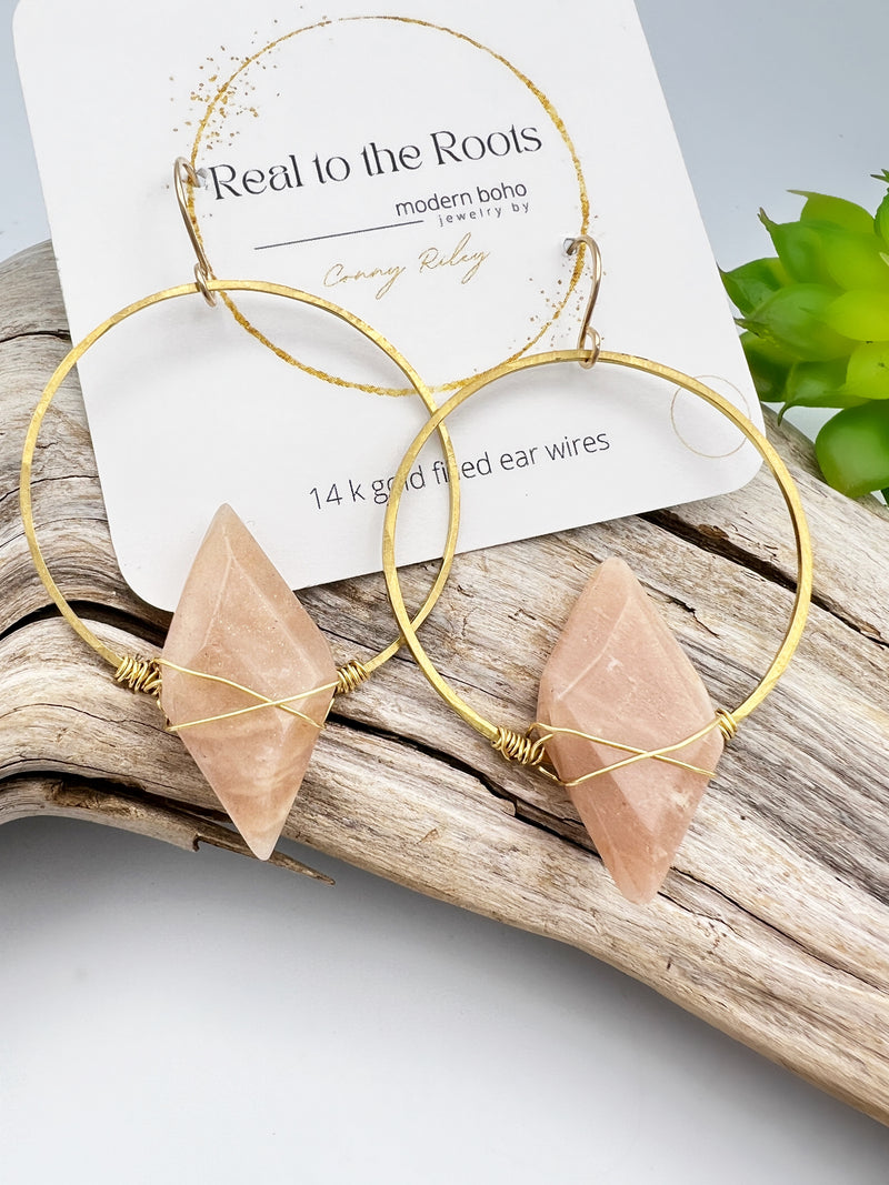 Seize the Day | Rhombus Gem Hoops