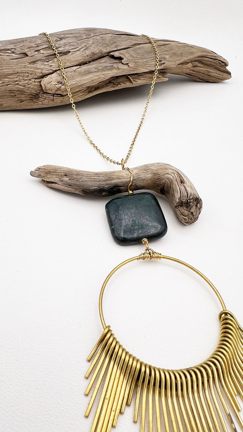 By The Lakeside | a Sunburst & Driftwood Boho Necklace