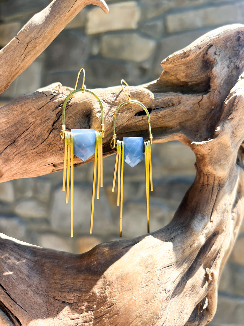 Sunbeams at Twilight | A Rare Oregon Opal Earring