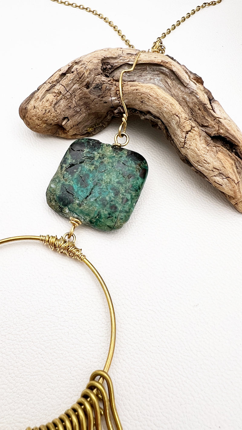 By The Lakeside | a Sunburst & Driftwood Boho Necklace