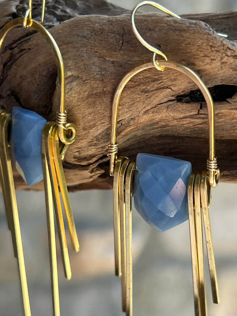 Sunbeams at Twilight | A Rare Oregon Opal Earring