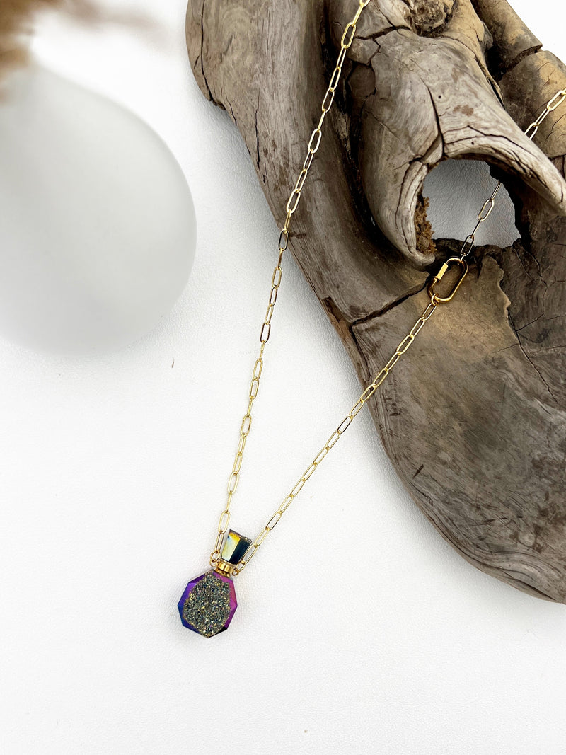 Druzy Quartz Vial