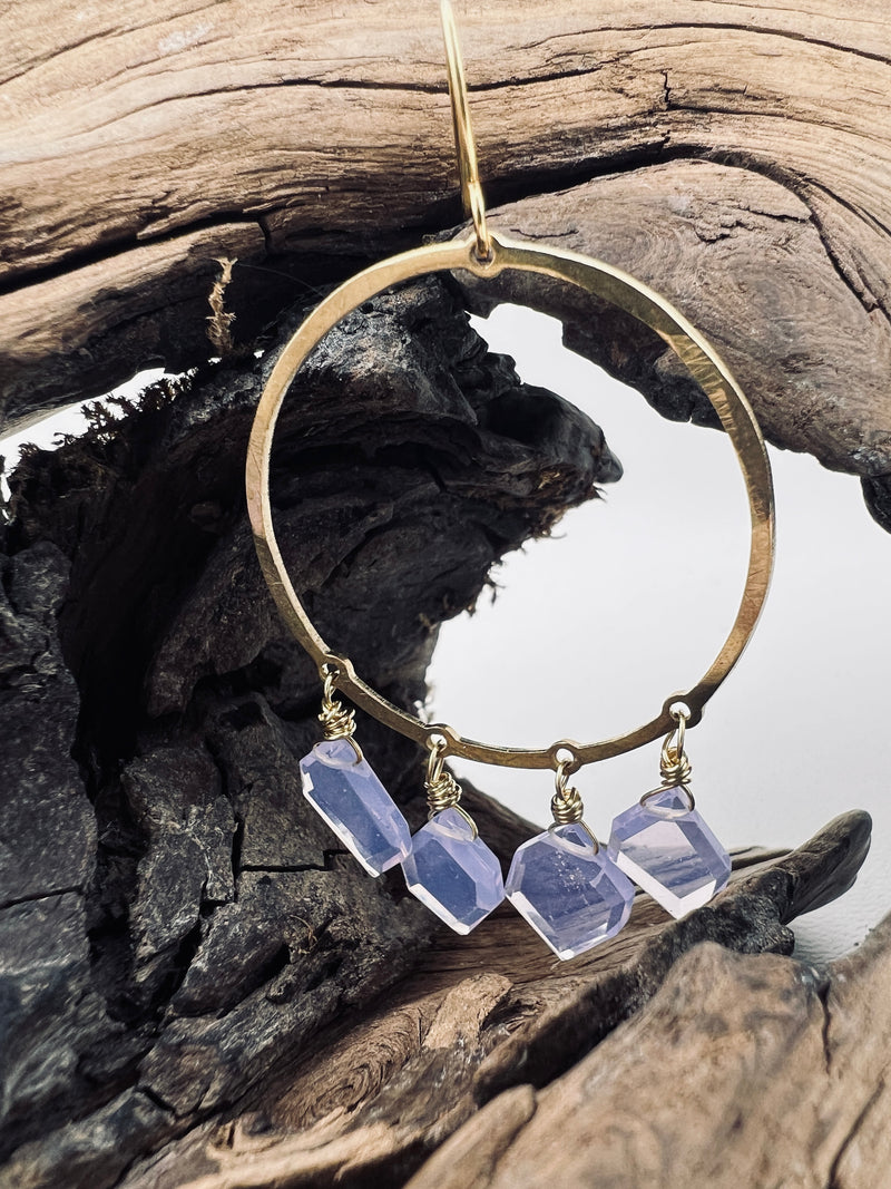 Believe in Dreams | Lavender Chalcedony Earrings & Necklace