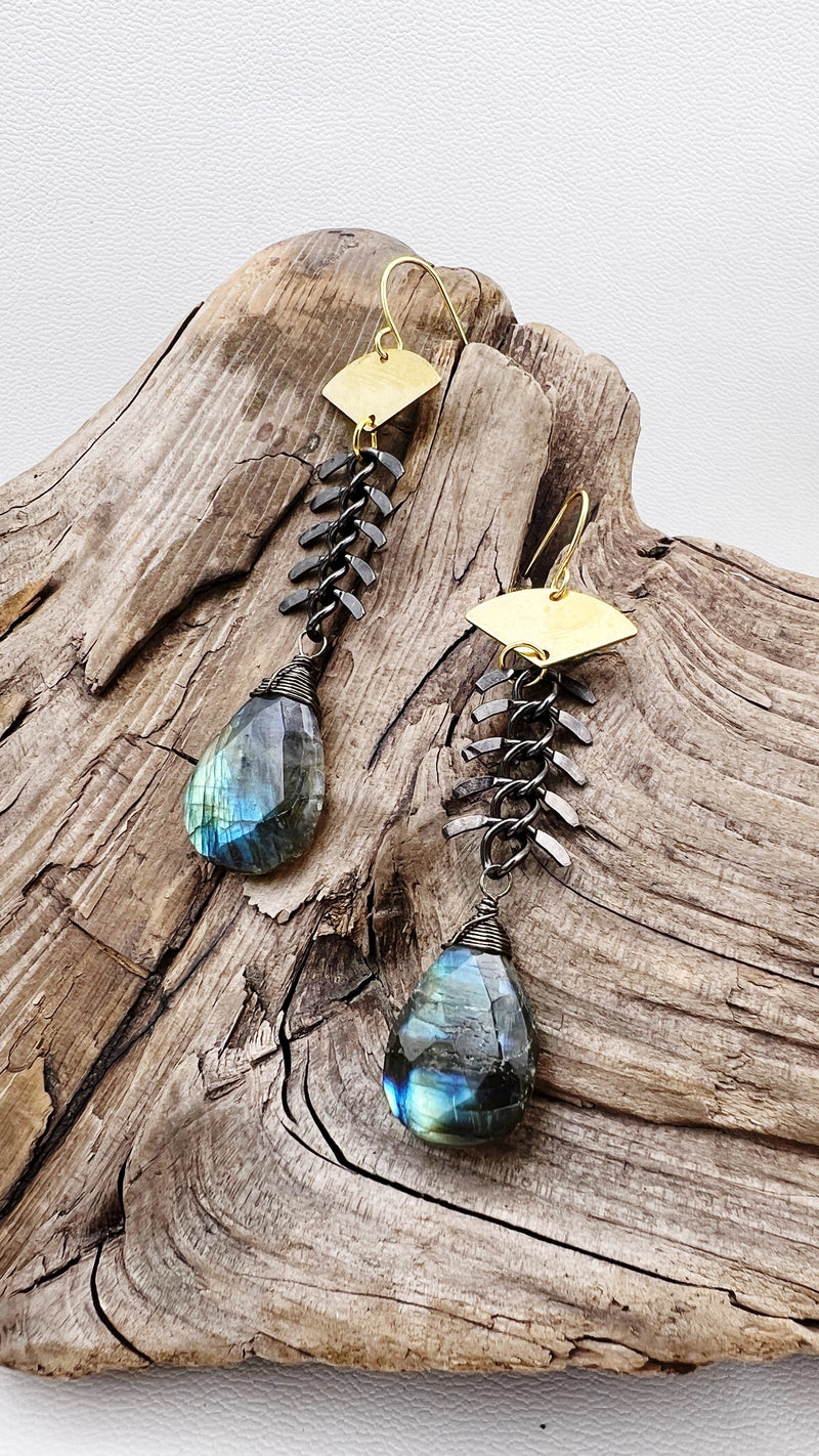 Dragon Tales | Labradorite Dangle Earrings