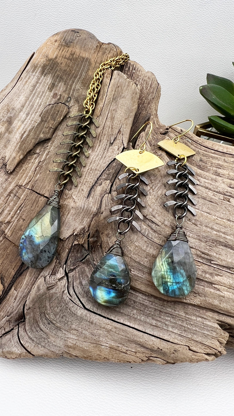 Dragon Tales | Labradorite Dangle Earrings