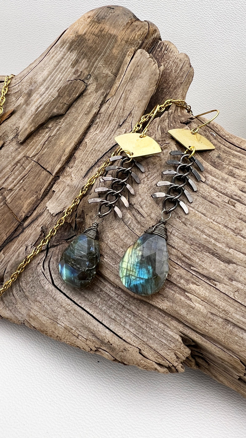 Dragon Tales | Labradorite Dangle Earrings