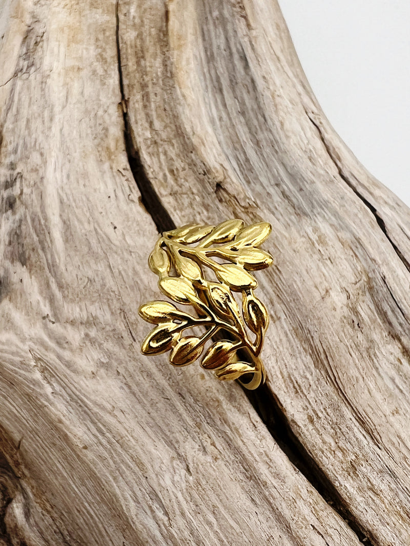 Golden Leaves | Adjustable Leaf-Inspired Rings