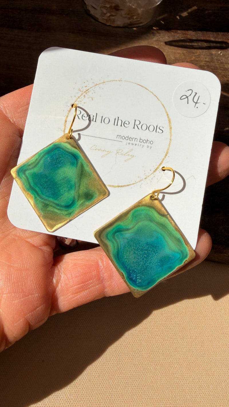Emerald Patina Earrings | Multiple Styles