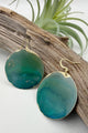 Verde Green Patina Coin Earrings