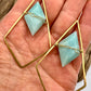 Double Diamond Diva | Amazonite Modern Boho Earrings