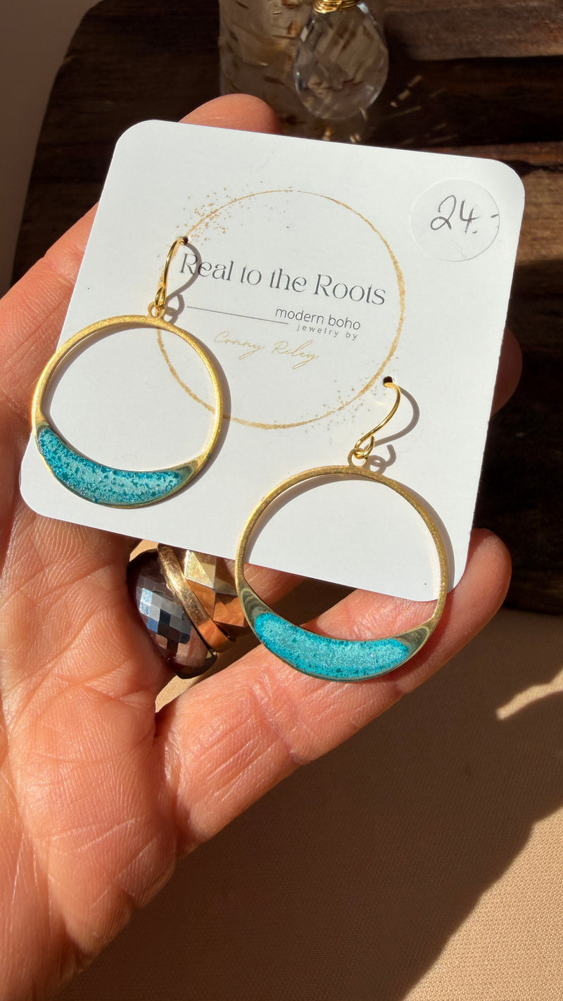 Emerald Patina Earrings | Multiple Styles