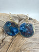 Burgundy Navy Rust Patina Earrings