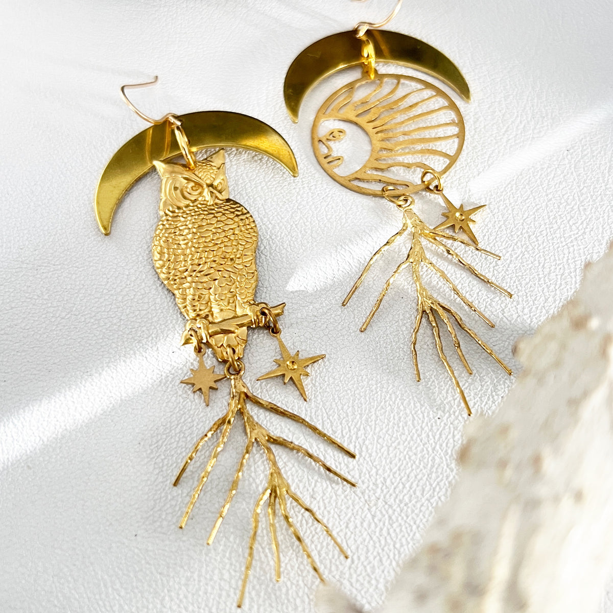Owl Asymmetrical Earrings