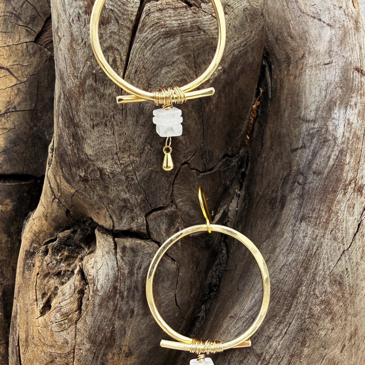 Moonstone  Hoops