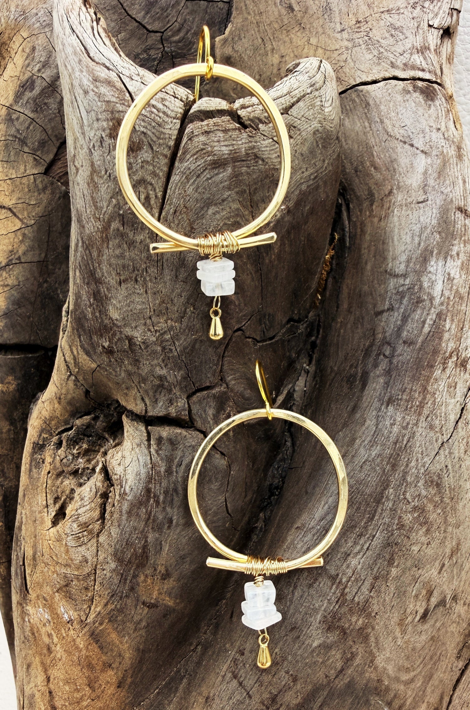Moonstone  Hoops