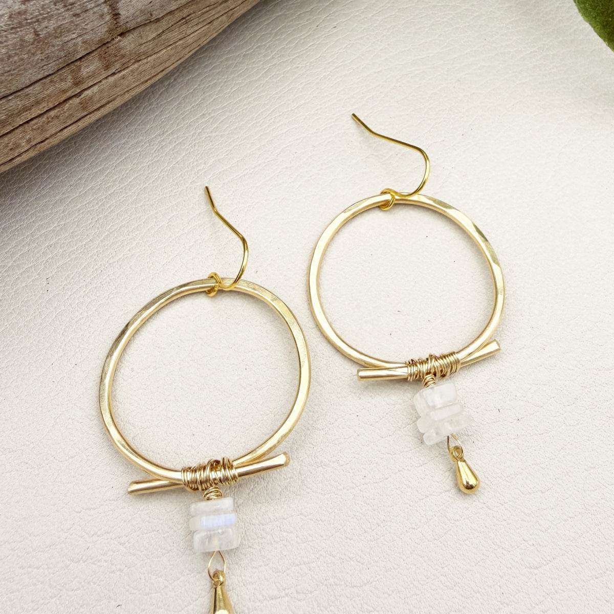 Moonstone  Hoops