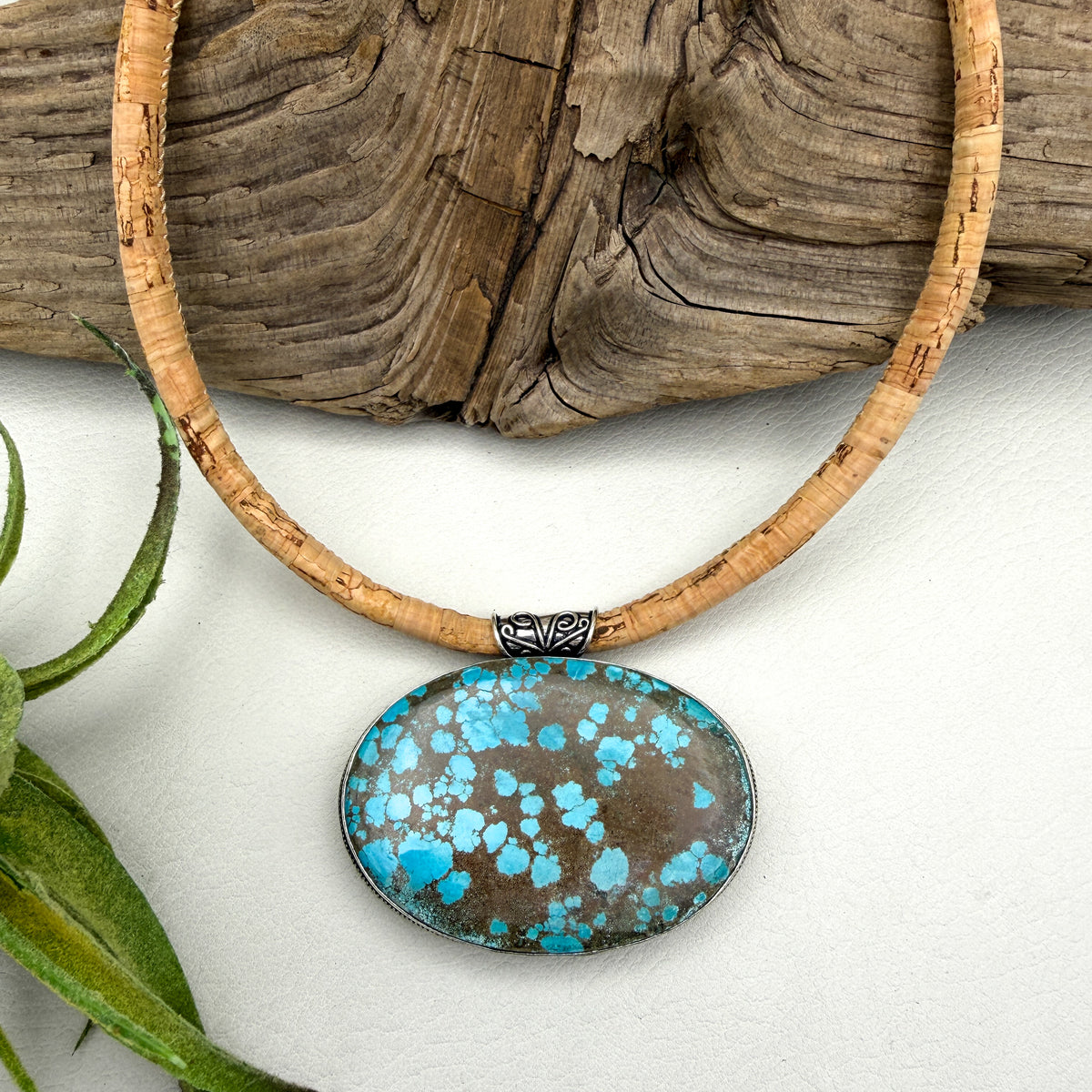 Tibetan Turquoise Cork Necklace
