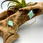 Double Diamond Diva | Amazonite Modern Boho Earrings