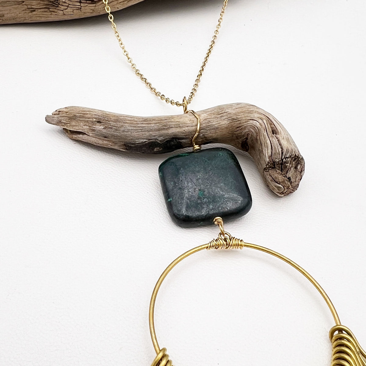 By The Lakeside | a Sunburst & Driftwood Boho Necklace