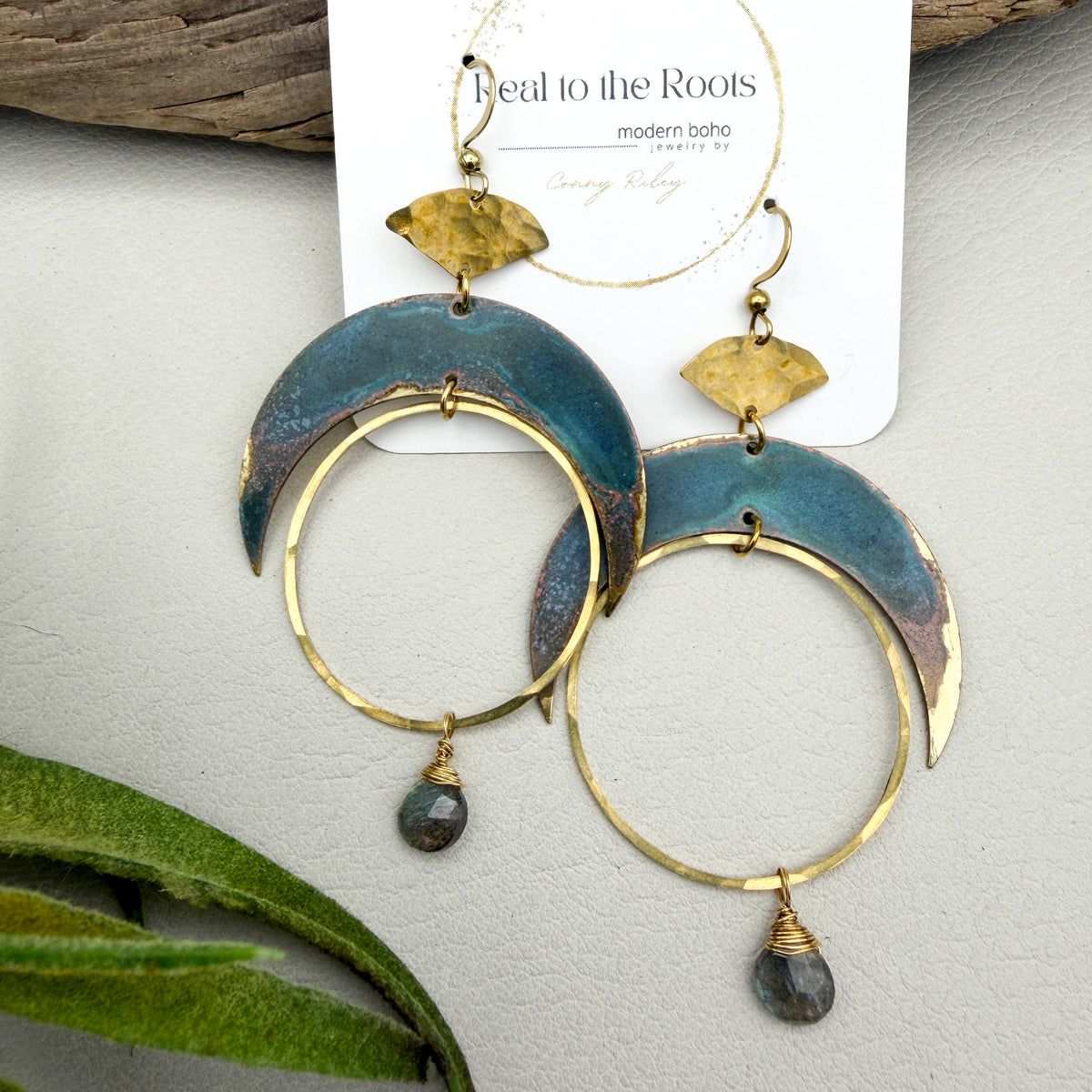 Mystic Moon Hoops | Patina Hoops