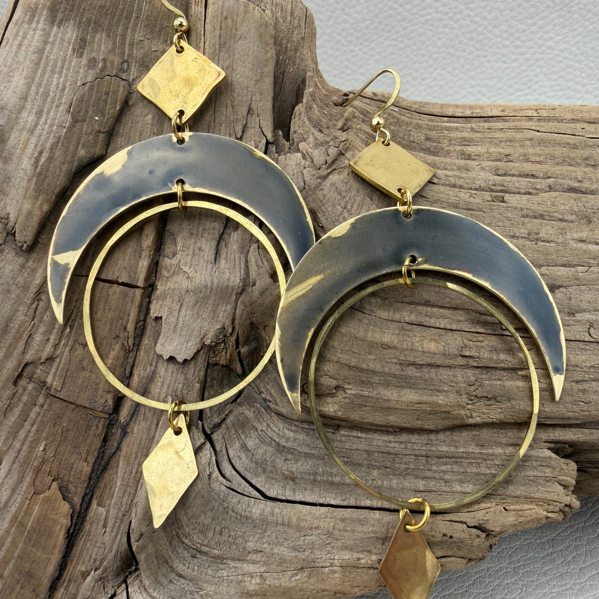 Mystic Moon Hoops | Patina Hoops