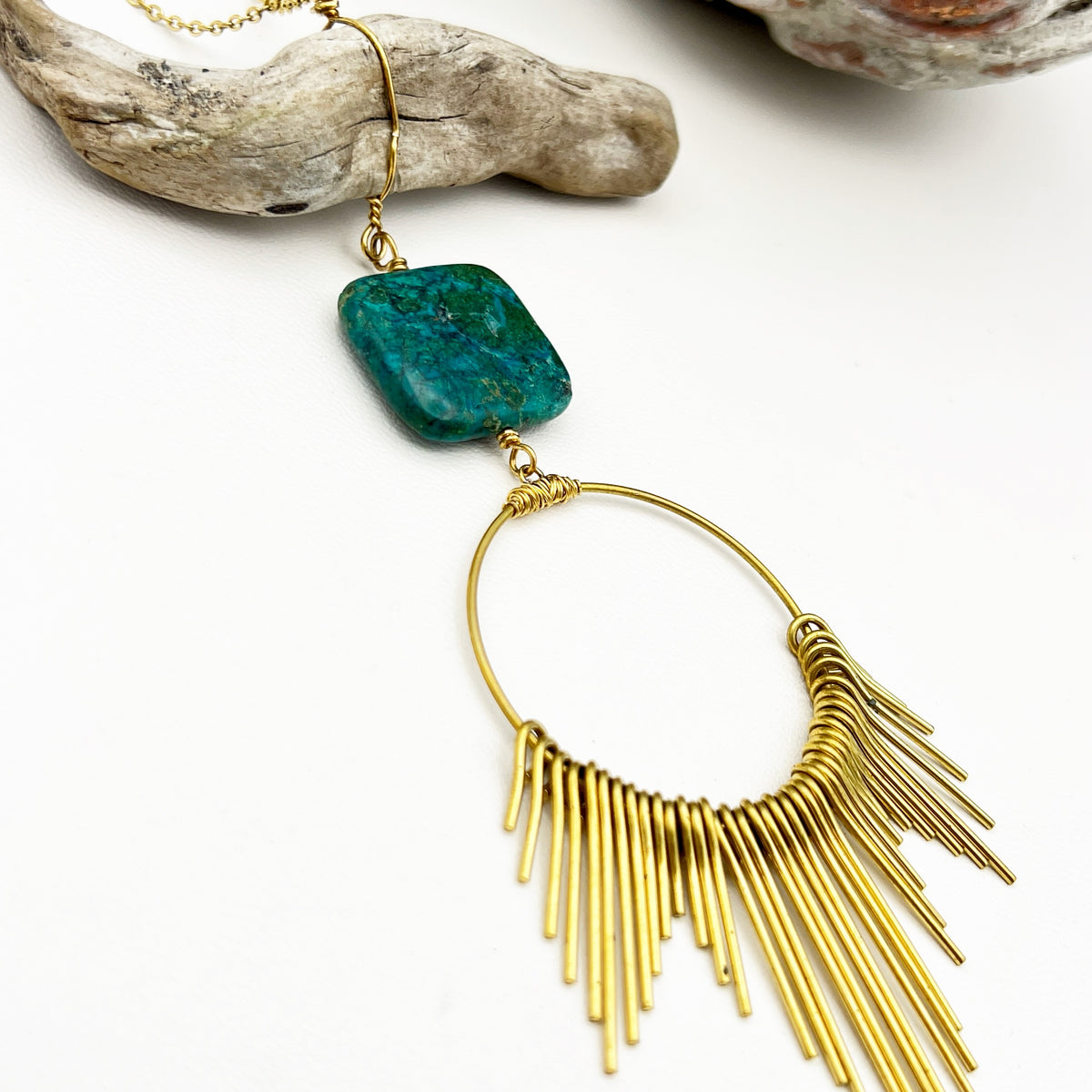 By The Lakeside | a Sunburst & Driftwood Boho Necklace