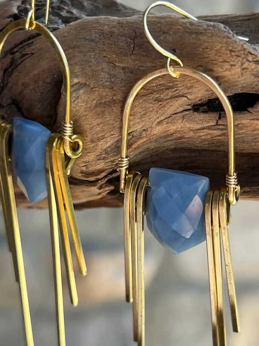 Sunbeams at Twilight | A Rare Oregon Opal Earring