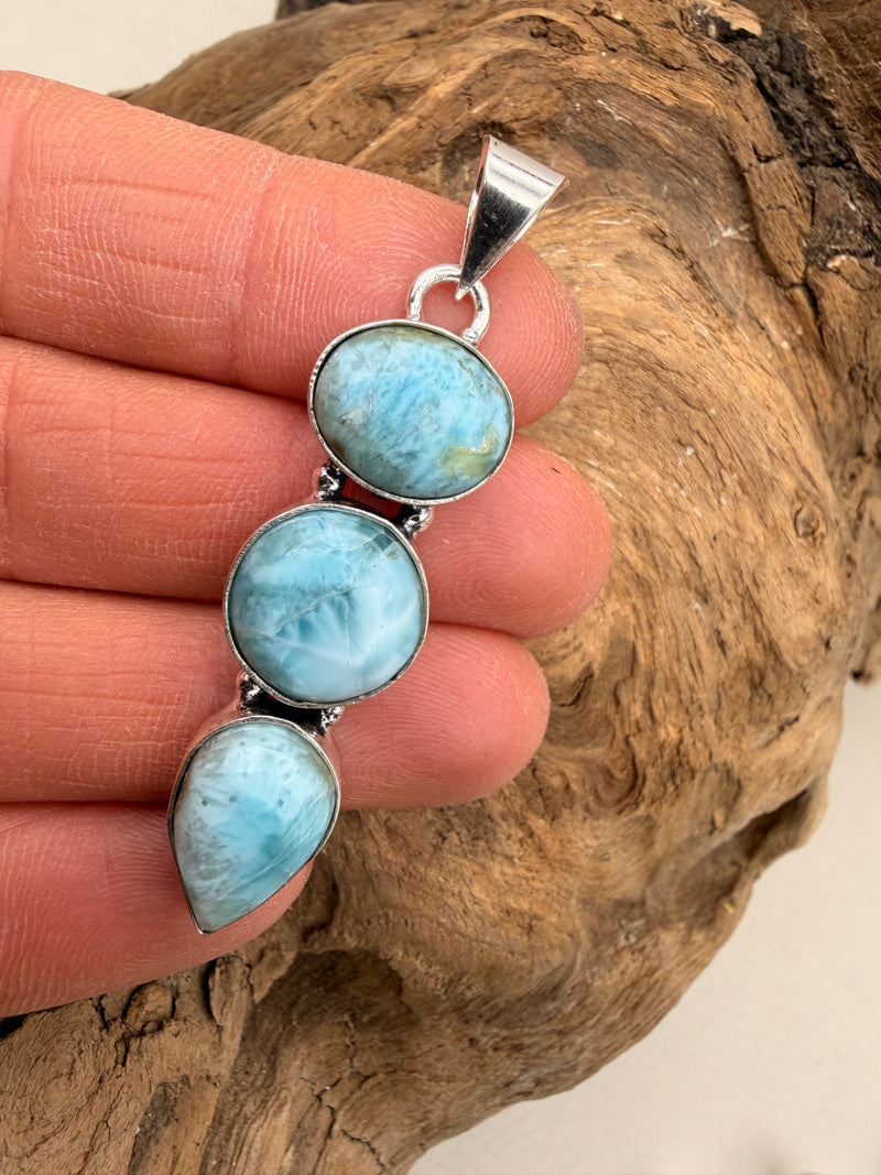 Water Bloom | Larimar Silver Necklace