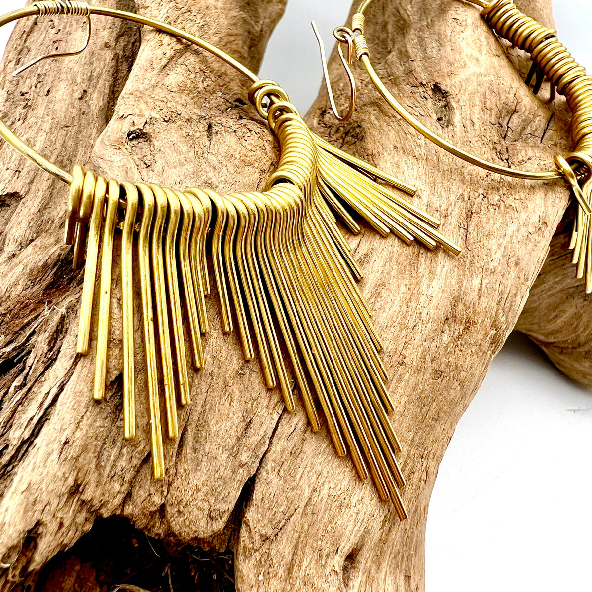 Solaris Earrings | Sunburst Hoop Earrings