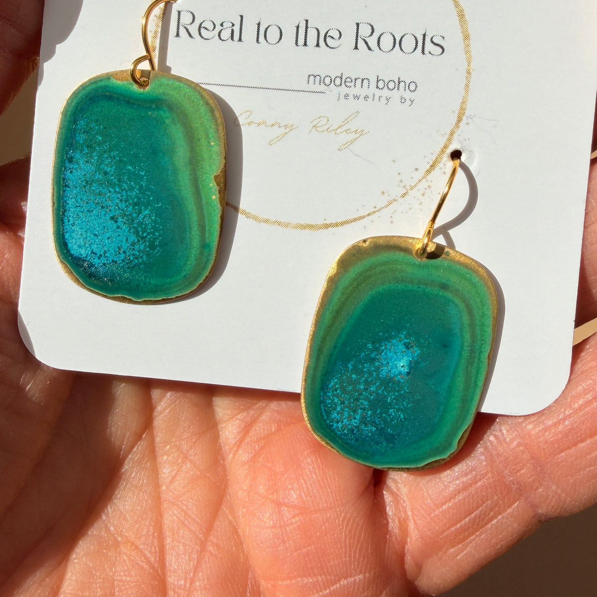 Emerald Patina Earrings | Multiple Styles