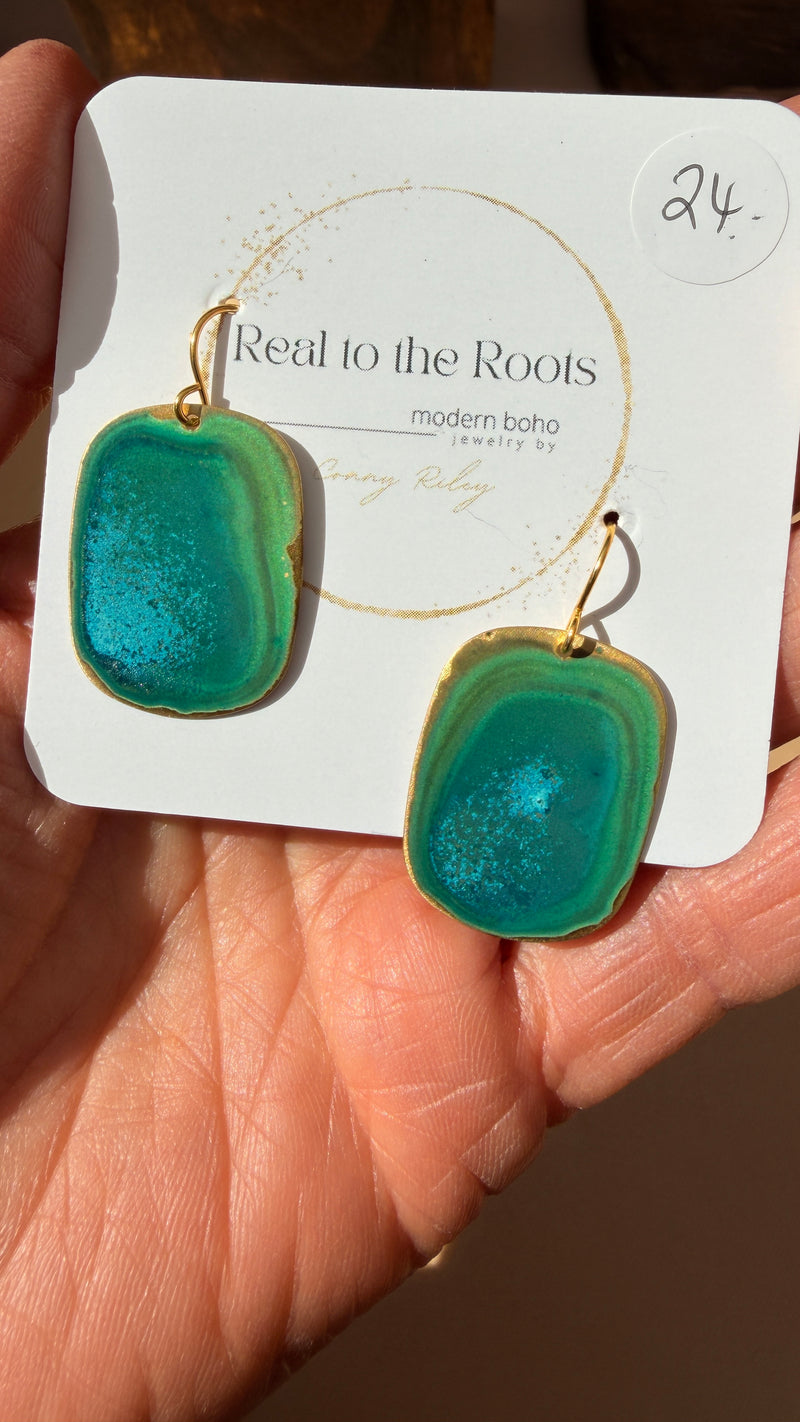 Emerald Patina Earrings | Multiple Styles