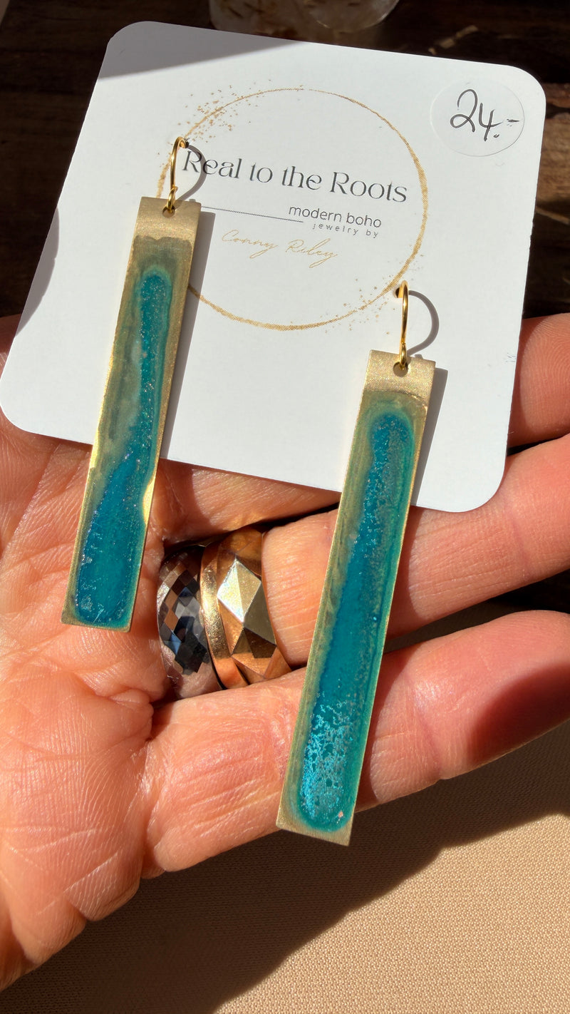 Emerald Patina Earrings | Multiple Styles
