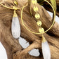 Queen Of The Night| Moonstone Hoop Earrings