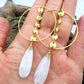 Queen Of The Night| Moonstone Hoop Earrings