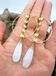Queen Of The Night| Moonstone Hoop Earrings