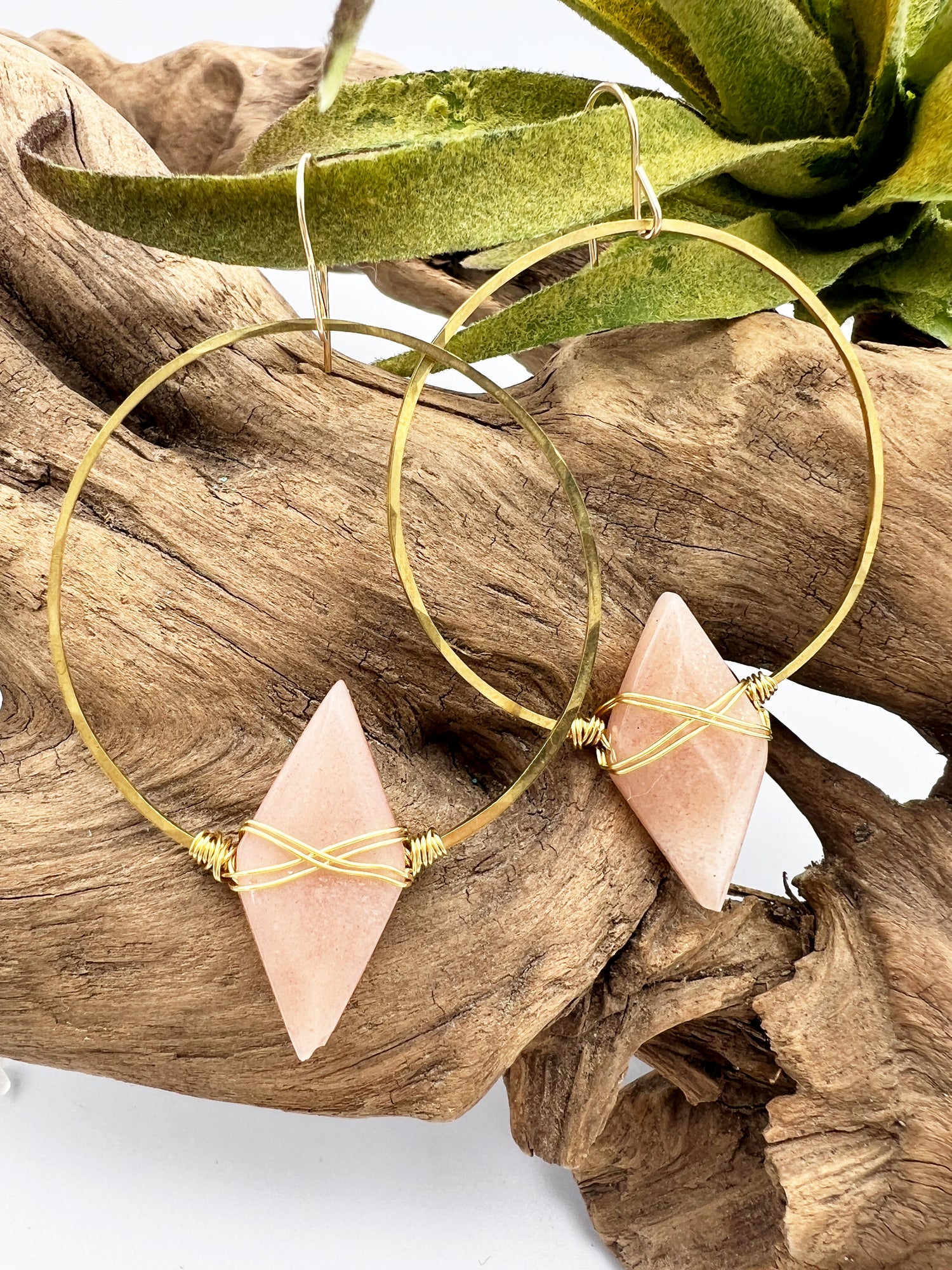 sunstone hoop earrings for women

