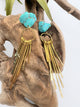 Don’t Wake Me | Turquoise Nugget Fringe Earrings