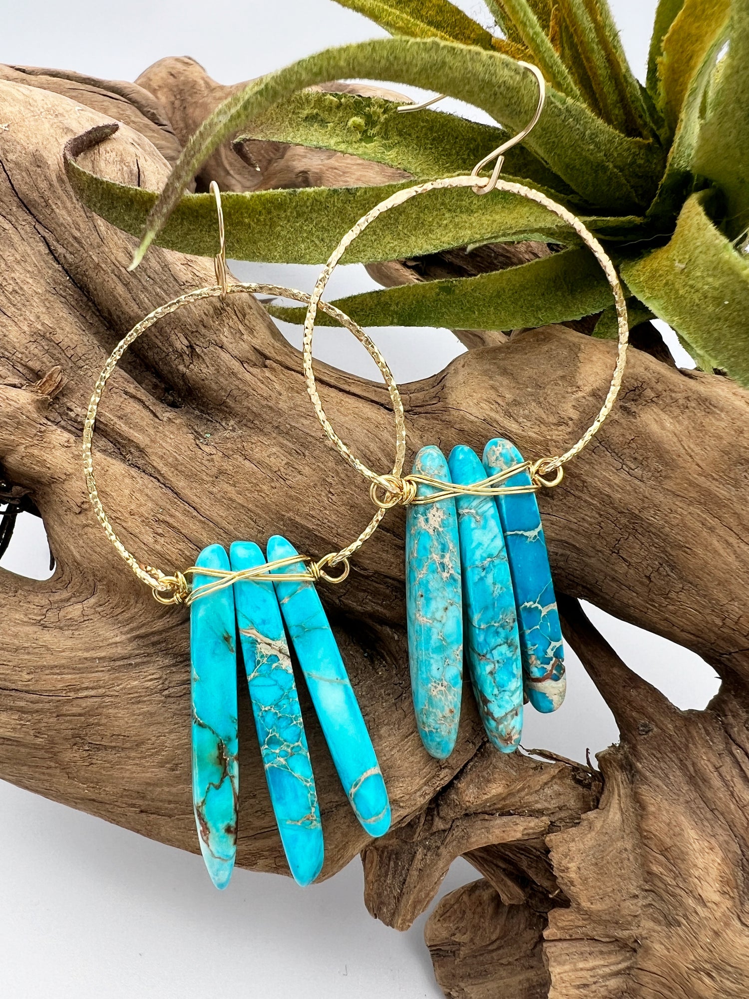Dare To Rebel | Turquoise Spike Hoop Earrings