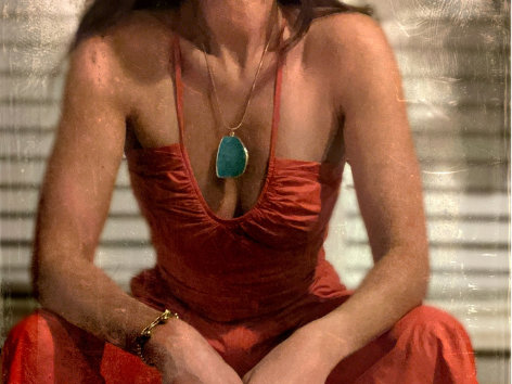 Beautiful blue stone necklace by Real to the roots
