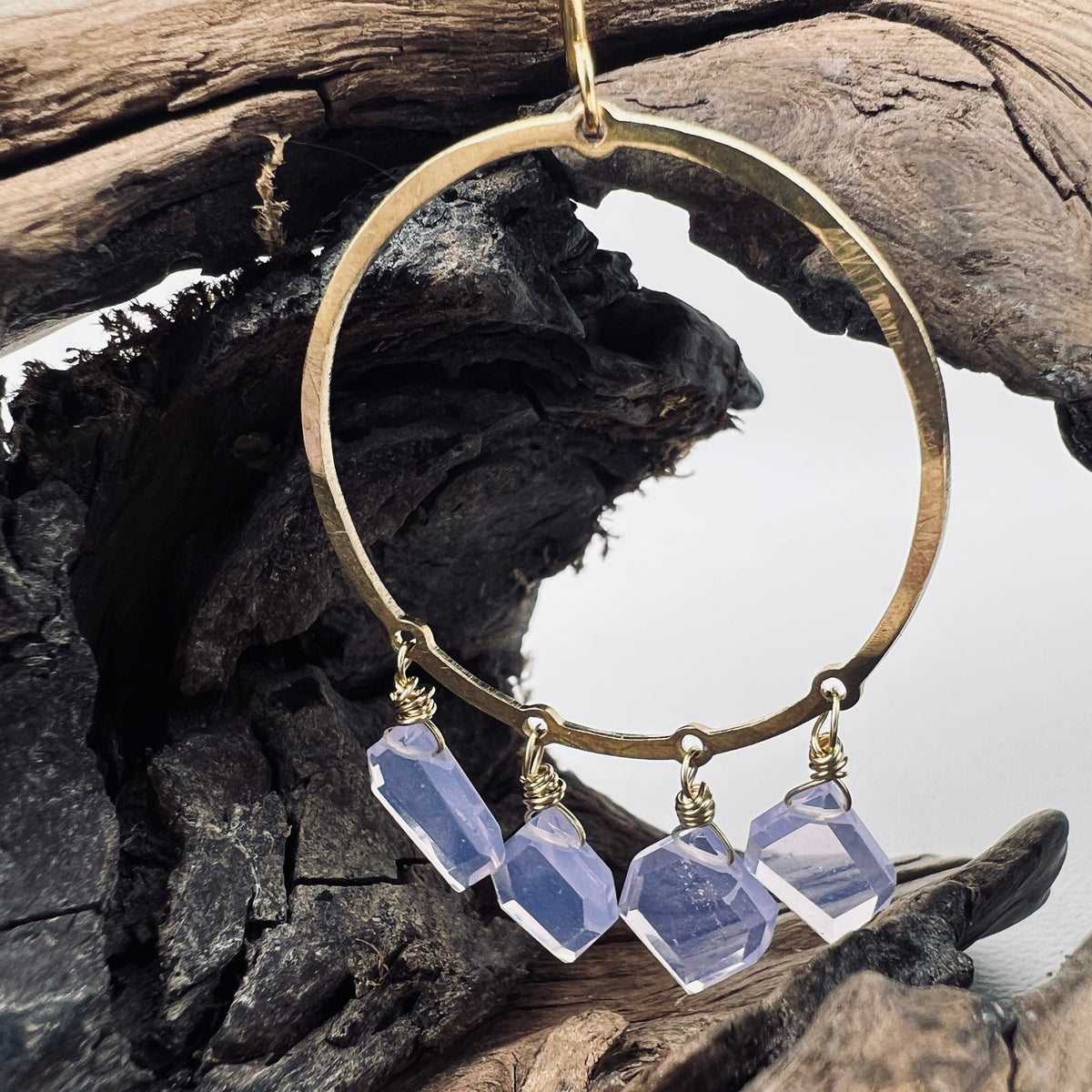 Believe in Dreams | Lavender Chalcedony Earrings & Necklace