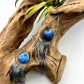 Dark metal fringe earrings with faceted flashy labradorite. Hypoallergenic ear wires, lightweight, and full of movement.