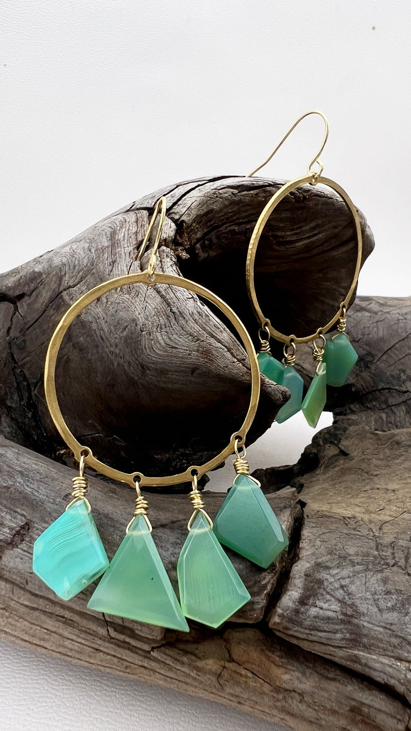 Believe in Dreams | Green Chalcedony Earring & Necklace