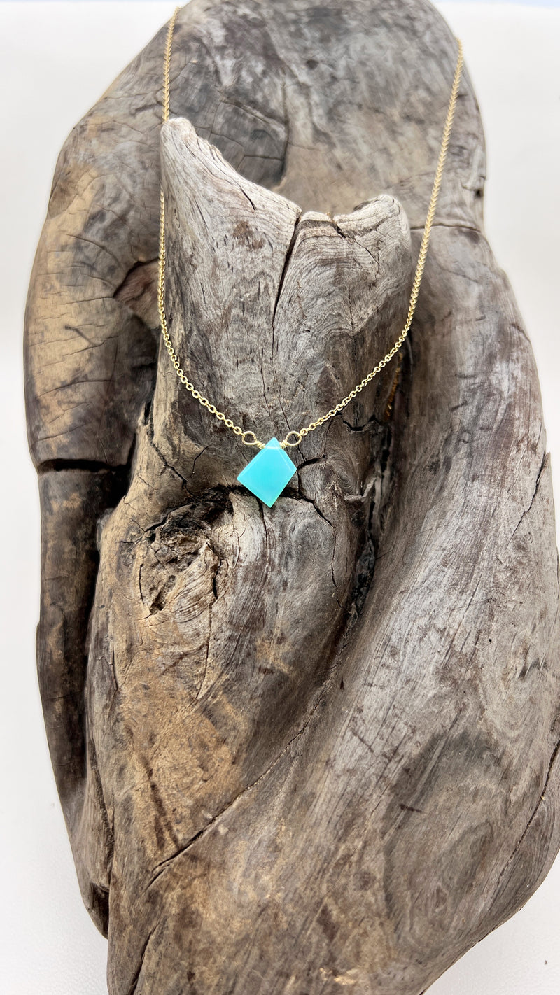 Believe in Dreams | Green Chalcedony Earring & Necklace