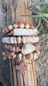 Nude Collection | Mixed Stone Stacking Bracelets
