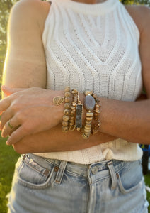 Nude Collection | Mixed Stone Stacking Bracelets