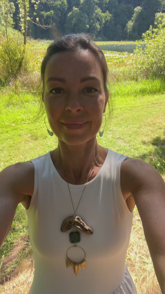 By The Lakeside | a Sunburst & Driftwood Boho Necklace