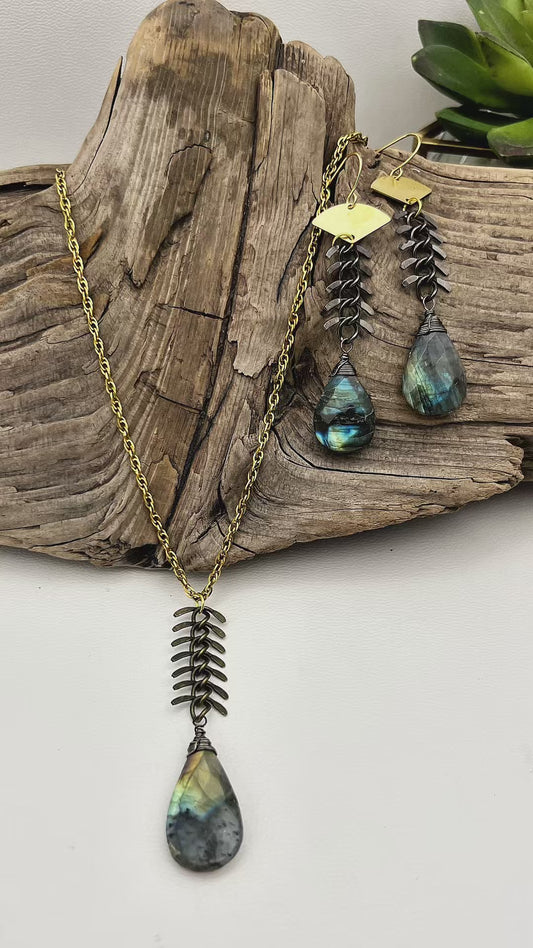 Dragon Tales | Labradorite Dangle Earrings