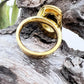 "Golden cowboy hat statement ring in solid steel – Rodeo Spirit Ring by Real To The Roots"