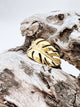 Golden Monstera | Waterproof Stainless Steel Ring
